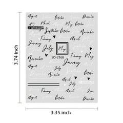 Geometric Face Line 3D Nail Art Sticker Adhesive Decal for Manicure
