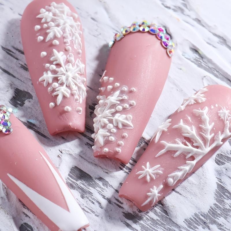 2 Sheets Snowflake Christmas Nail Art Stickers DIY Decoration Accessories