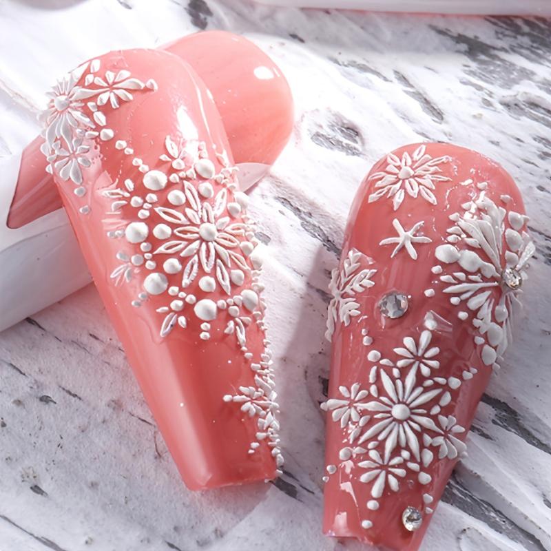 2 Sheets Snowflake Christmas Nail Art Stickers DIY Decoration Accessories