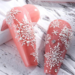 2 Sheets Snowflake Christmas Nail Art Stickers DIY Decoration Accessories