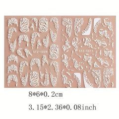 2 Sheets Snowflake Christmas Nail Art Stickers DIY Decoration Accessories