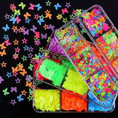 Fluorescent Nail Art Glitter Sequins Luminous Decals