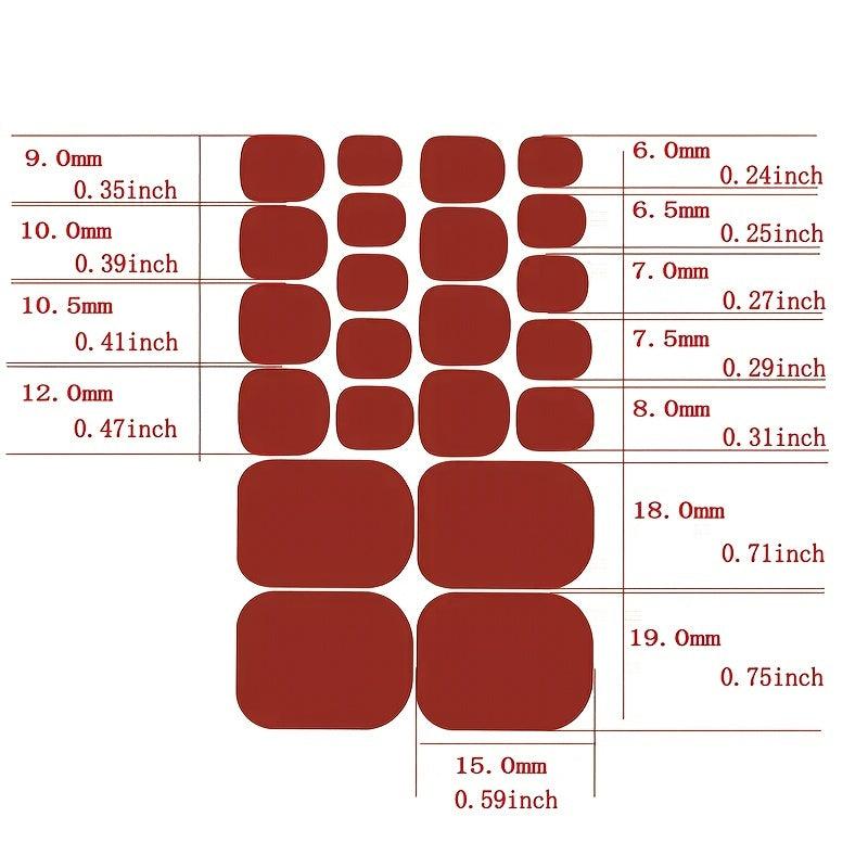 Full Wrap Nail Polish Stickers Self Adhesive Toenail Art Decal Strips