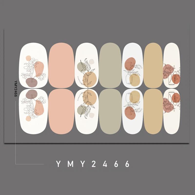 12 Self-Adhesive Nail Polish Strips - Easy Application and Removal