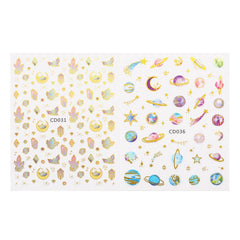 Bronzing Laser 3D Butterfly Nail Art Stickers