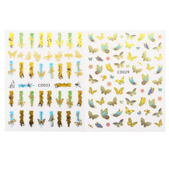 Bronzing Laser 3D Butterfly Nail Art Stickers