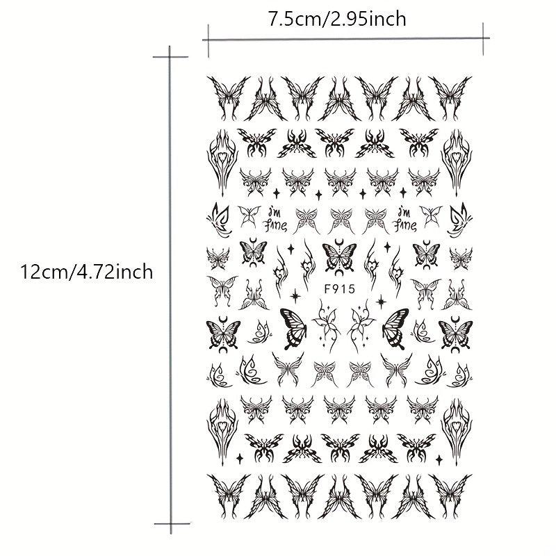 Colorful 3D Butterfly Nail Art Stickers Long Lasting Decals