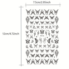 Colorful 3D Butterfly Nail Art Stickers Long Lasting Decals