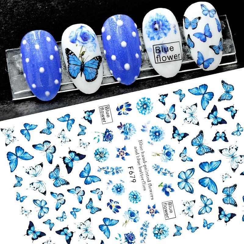 Colorful 3D Butterfly Nail Art Stickers Long Lasting Decals