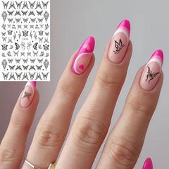 Colorful 3D Butterfly Nail Art Stickers Long Lasting Decals