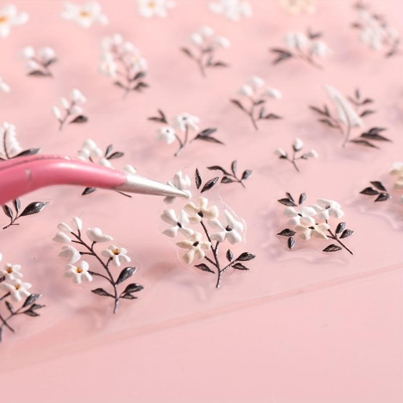 5D Acrylic Daisy Nail Stickers Self Adhesive Nail Art Decals