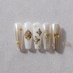Holographic Bronzing Flower Stickers for Nail Art