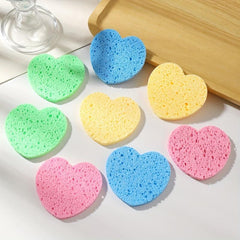 Natural Wood Pulp Sponge Face Wash Powder Puffs for Skin Care