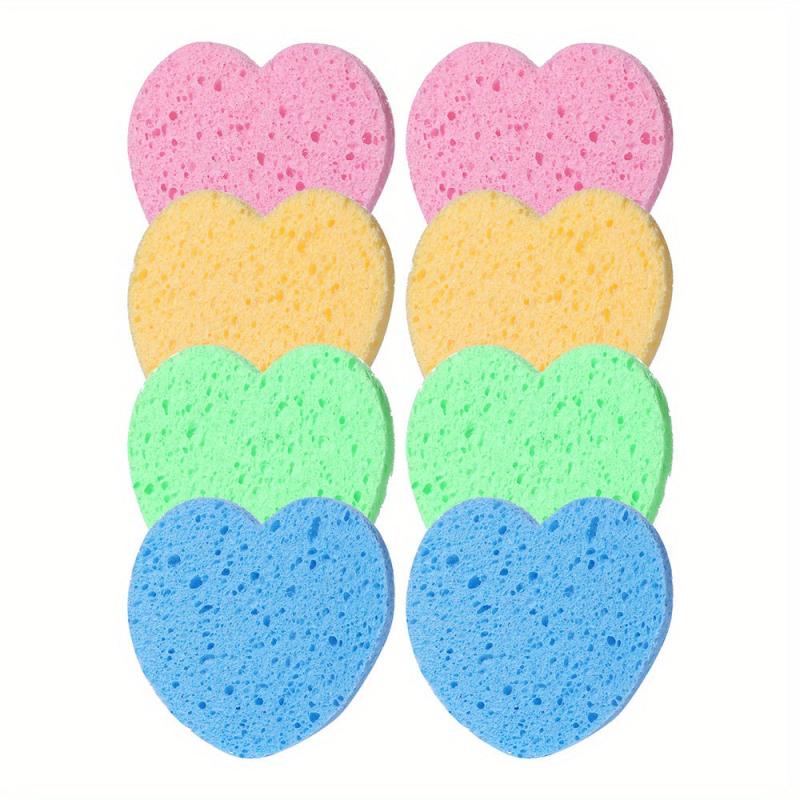 Natural Wood Pulp Sponge Face Wash Powder Puffs for Skin Care
