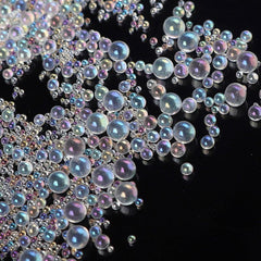 AB Transparent Ball Nail Rhinestones Mix Sizes Nail Jewels for Manicure