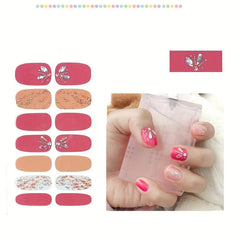5 Sheets 3D Nail Stickers for Women Full Wraps Nail Polish Strips