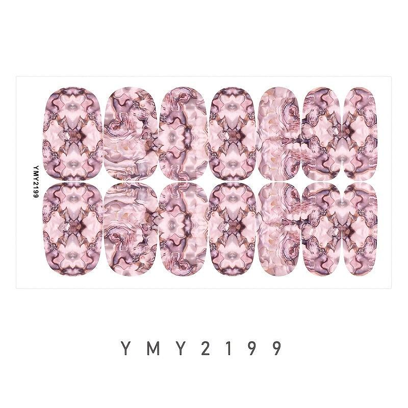 Marble Nail Art Stickers Self Adhesive Nail Decals for DIY Manicures