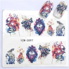 Animal Mermaid & Floral Nail Stickers - Fun Easy Nail Art Decoration