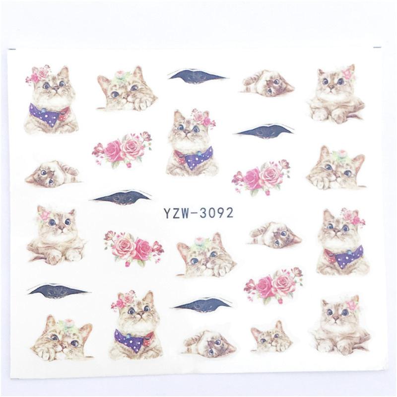 Animal Mermaid & Floral Nail Stickers - Fun Easy Nail Art Decoration