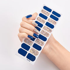 Geometric Pattern Full Nail Stickers Glitter Self-adhesive Nail Decals