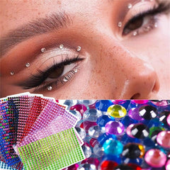 504 Pcs Self Adhesive Rhinestone Stickers for Face Eyes Nails Body Decoration