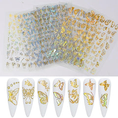 3D Flower Nail Sticker Lace Butterfly Nail Art Accessories