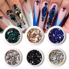 Flatback Nail Rhinestones Glass Gems Crystals