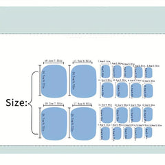 Waterproof Toenail Stickers Full Wraps Solid Toenail Polish Strips