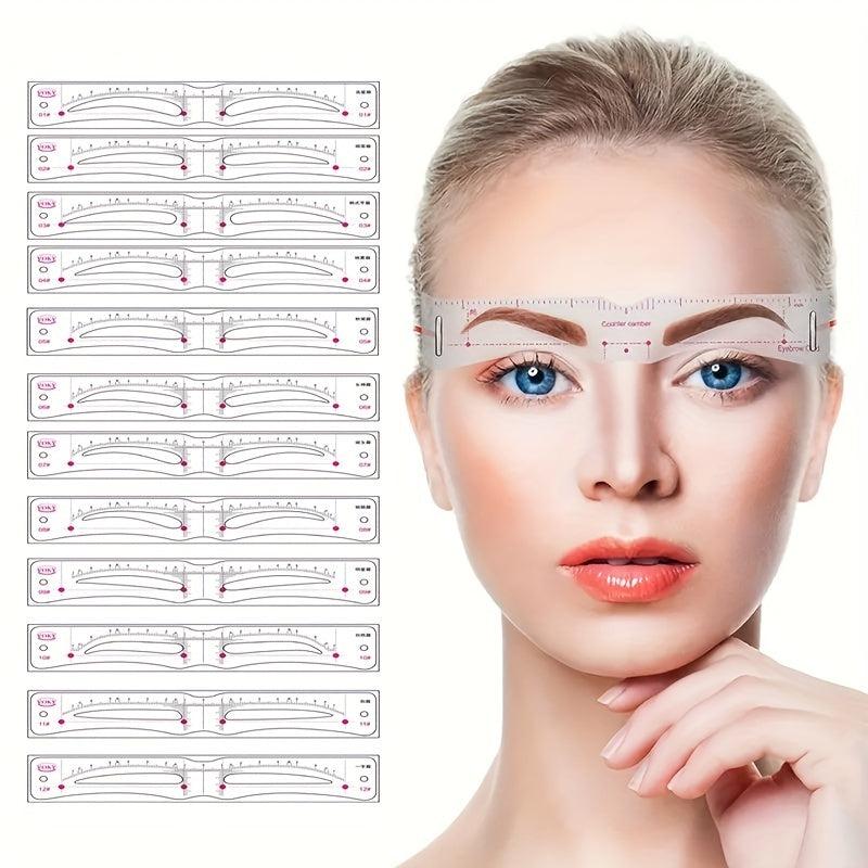12pcs Eyebrow Stencils for Perfect Brows Variety of Face Shapes