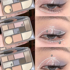 10 Colors Makeup Palette Eyeshadows Blush Contour High gloss Earth Tone