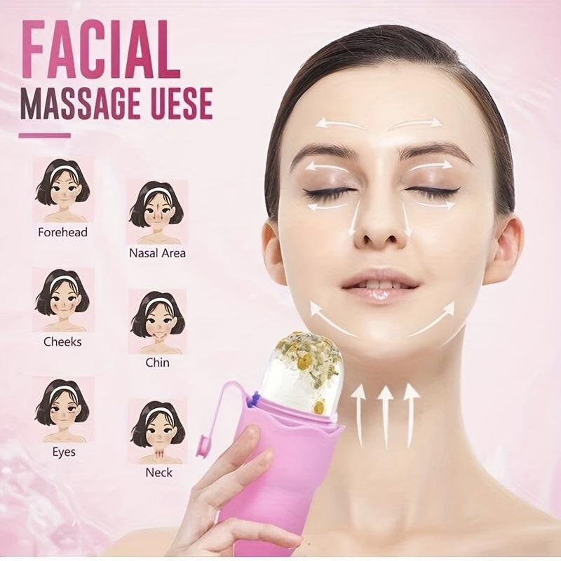 Portable Silicone Face Ice Roller for Puffiness and Cold Care Massage