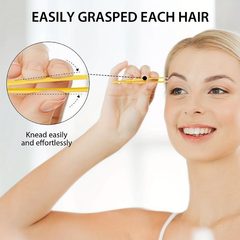 4Pcs Tweezers Set With Eyelashes Separator Comb Professional Anti rust Alloy
