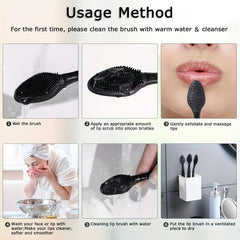 8 Pack Silicone Lip Scrub Brushes Double Sided Exfoliating Lip Brush