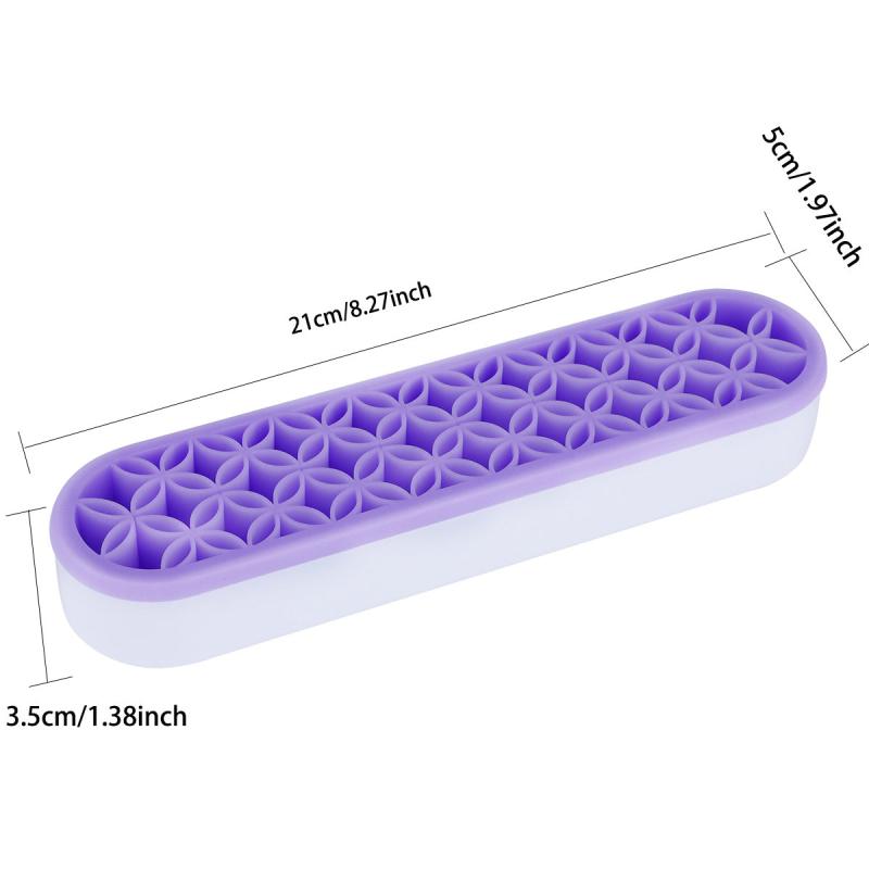 Silicone Makeup Brush Stand Holder Cosmetic Storage Box