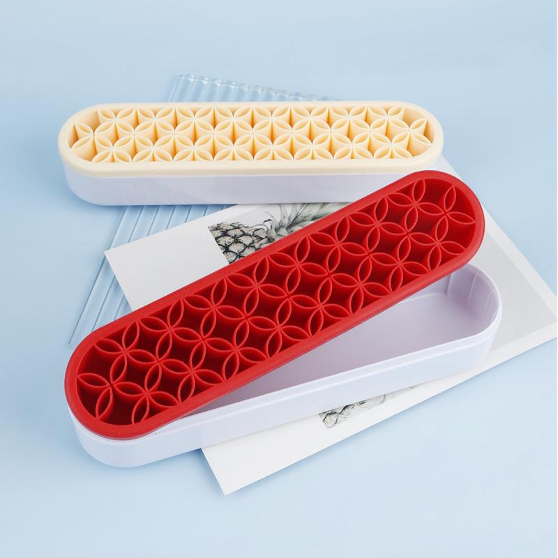 Silicone Makeup Brush Stand Holder Cosmetic Storage Box