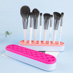 Silicone Makeup Brush Stand Holder Cosmetic Storage Box