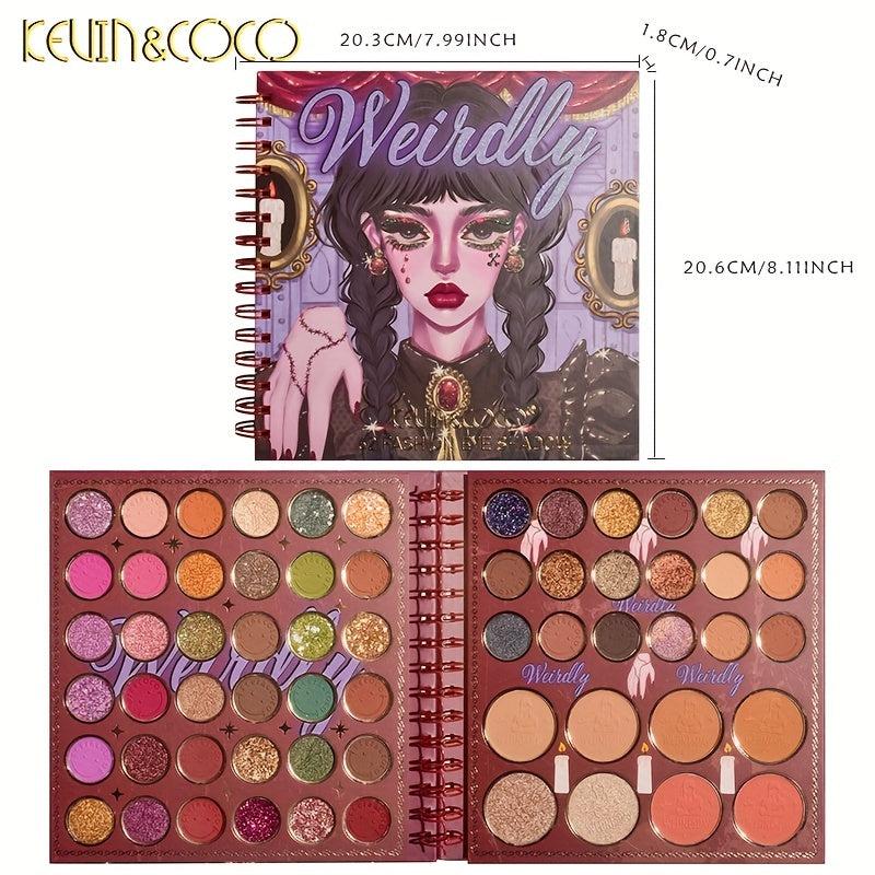 Long-Lasting 62-Color Eyeshadow Palette - Pearly Matte & Bright Earth Tones