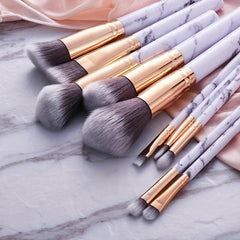 10PCS Makeup Brushes Set, 2PCS Powder Puff, 2PCS Sponge Beauty Egg