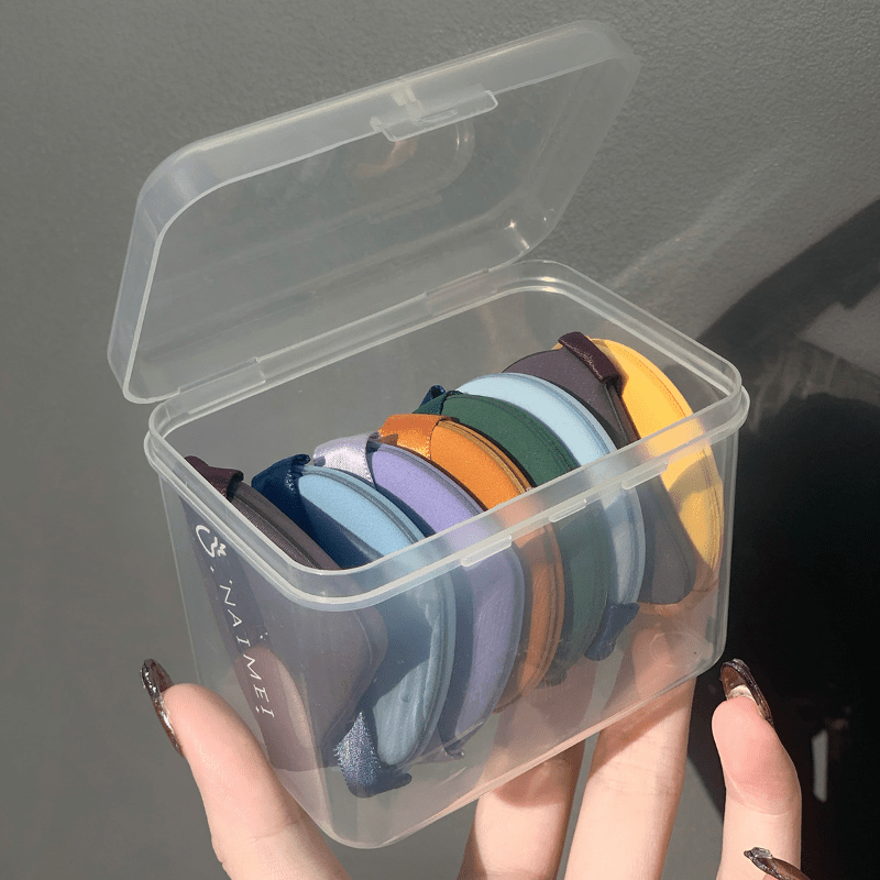 Portable Powder Puff Kit with Box Soft Triangle and Round Makeup Sponge