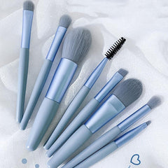 8pc Mini Makeup Brush Set with Storage Bag, Soft Foundation Eyeshadow Brushes
