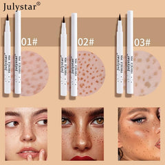 2pcs Natural Freckle Pen Eyeliner Waterproof Smudge Proof Face Makeup