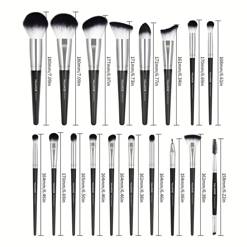 Makeup Brushes 18 Pcs Professional Synthetic Makeup Brush Set With Case