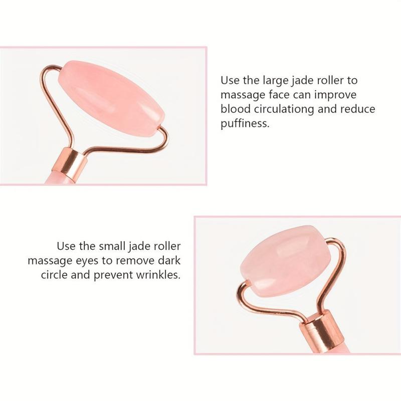 Jade Roller and Gua Sha Set for Face and Eye Massage