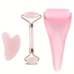 Jade Roller and Gua Sha Set for Face and Eye Massage
