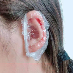 100pcs Clear Waterproof Ear Covers for Hair Styling