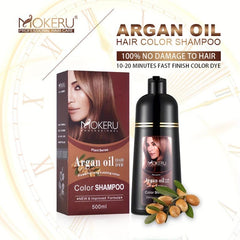 500ml Fast Drying Argan Hair Dye Shampoo for Women and Men