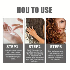 Curly Hair Styling Cream for Volume & Hydration