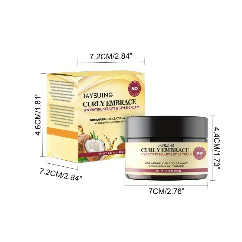 Curly Hair Styling Cream for Volume & Hydration