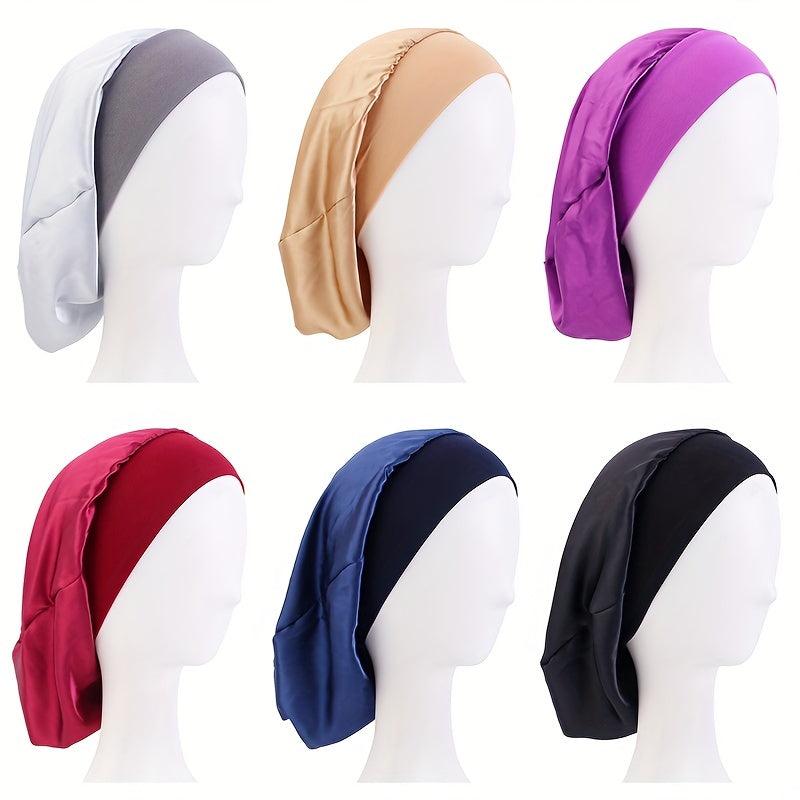 Women's Silky Satin Sleep Cap Turban Bonnet for Hair Care