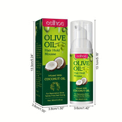 Anti Frizz Hair Mousse for Curly Hair with Olive